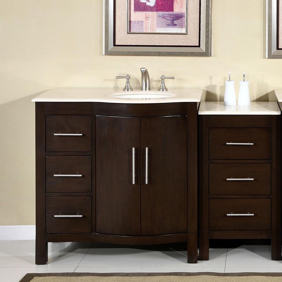 Silkroad 53.5" Modern Single Sink Bathroom Vanity Vanity Silkroad Exclusive 