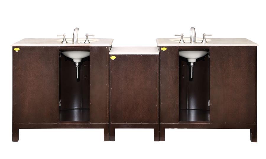 Silkroad 89" Modern Double Sink Bathroom Vanity Vanity Silkroad Exclusive 