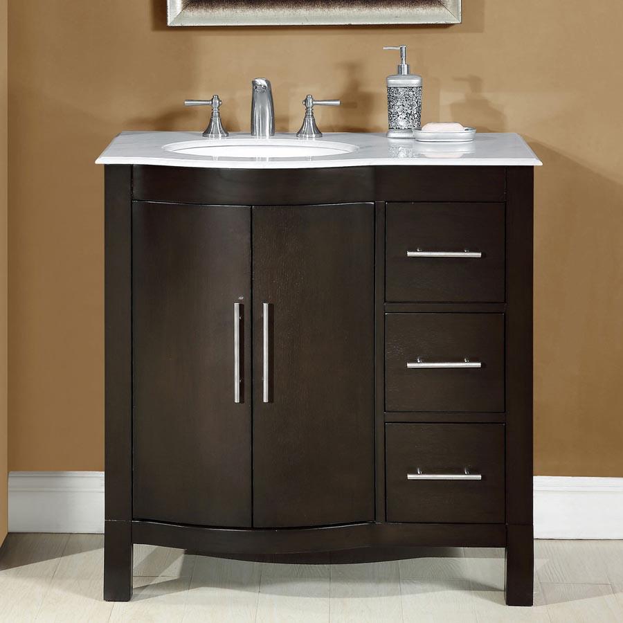 Silkroad 36" Modern Single Sink Bathroom Vanity Vanity Silkroad Exclusive 