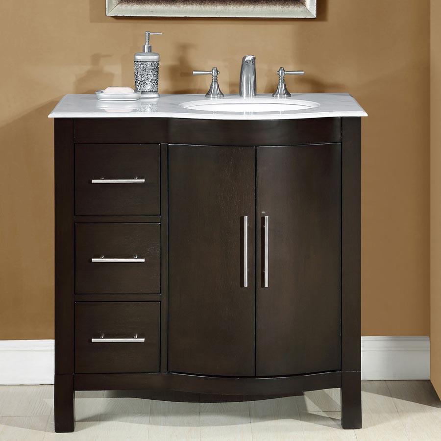 Silkroad 36" Modern Single Sink Bathroom Vanity Vanity Silkroad Exclusive 