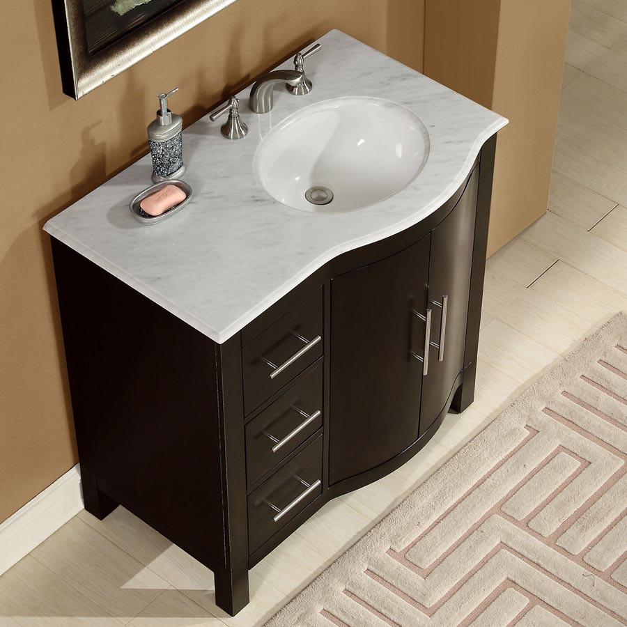 Silkroad 36" Modern Single Sink Bathroom Vanity Vanity Silkroad Exclusive 