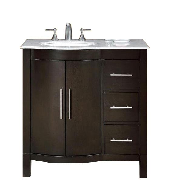 Silkroad 36" Modern Single Sink Bathroom Vanity Vanity Silkroad Exclusive 