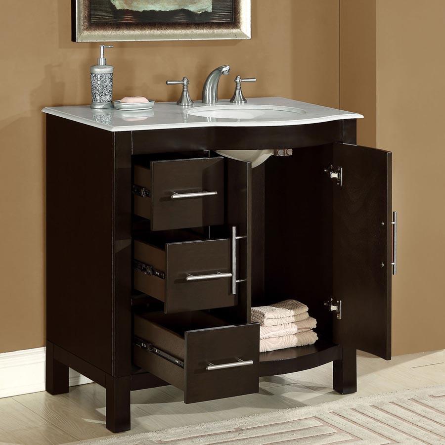Silkroad 36" Modern Single Sink Bathroom Vanity Vanity Silkroad Exclusive 