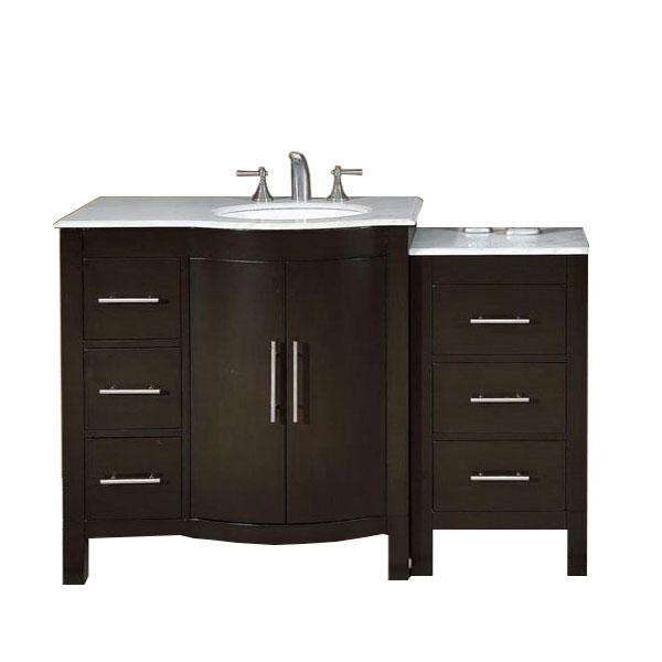 Silkroad 53.5" Modern Single Sink Bathroom Vanity Vanity Silkroad Exclusive 