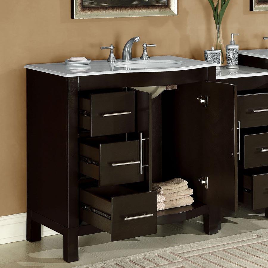 Silkroad 53.5" Modern Single Sink Bathroom Vanity Vanity Silkroad Exclusive 