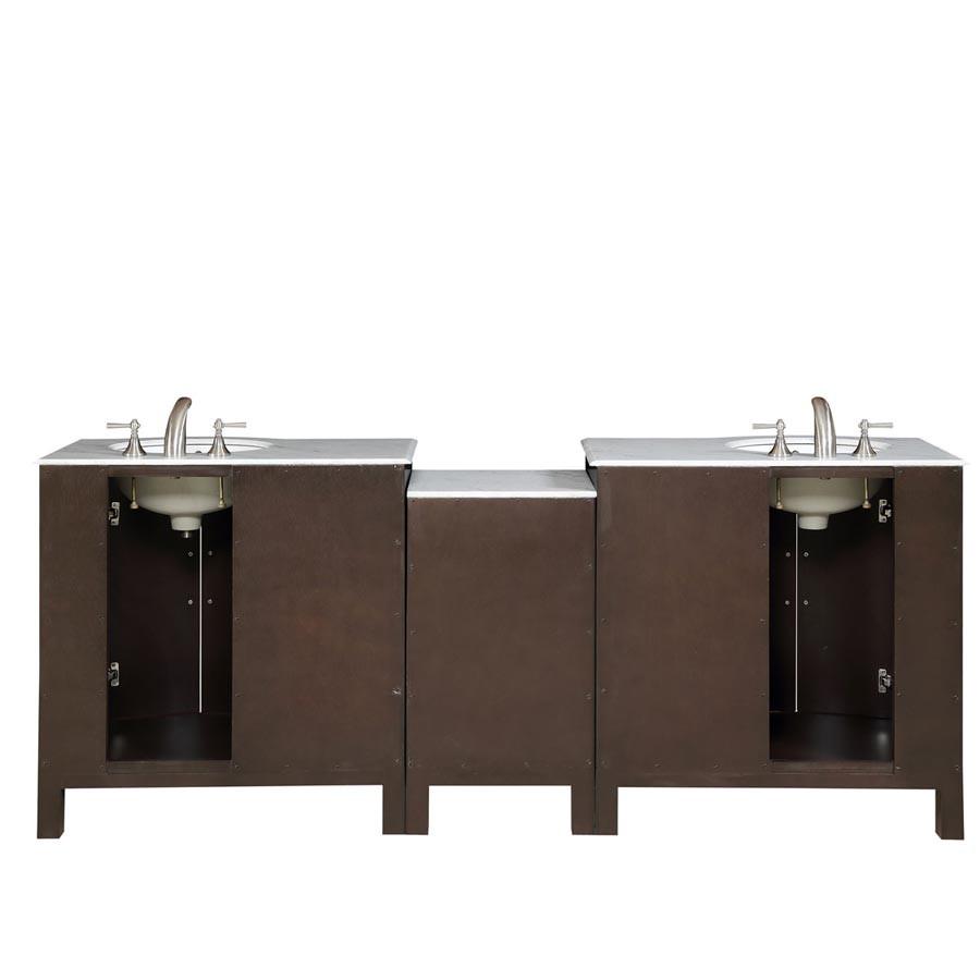 Silkroad 89" Modern Double Sink Bathroom Vanity Vanity Silkroad Exclusive 