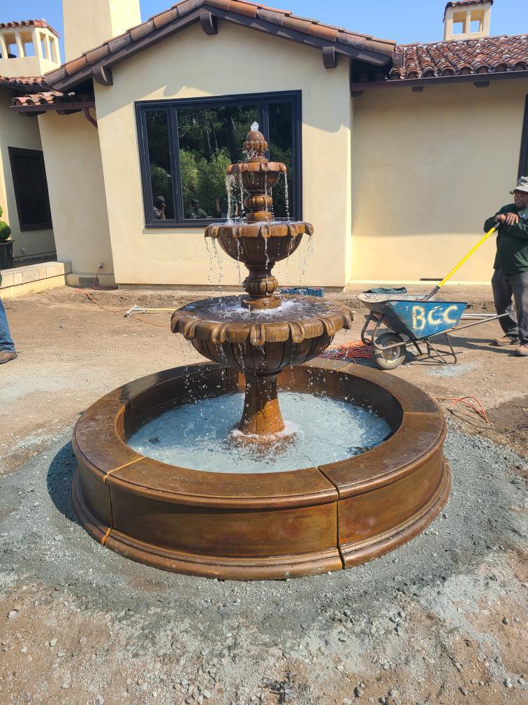 Chateau Pond Cast Stone Outdoor Garden Fountain Fountain Tuscan 