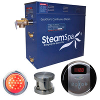 Thumbnail for SteamSpa Indulgence 6 KW QuickStart Acu-Steam Bath Generator Package in Brushed Nickel Steam Generators SteamSpa 