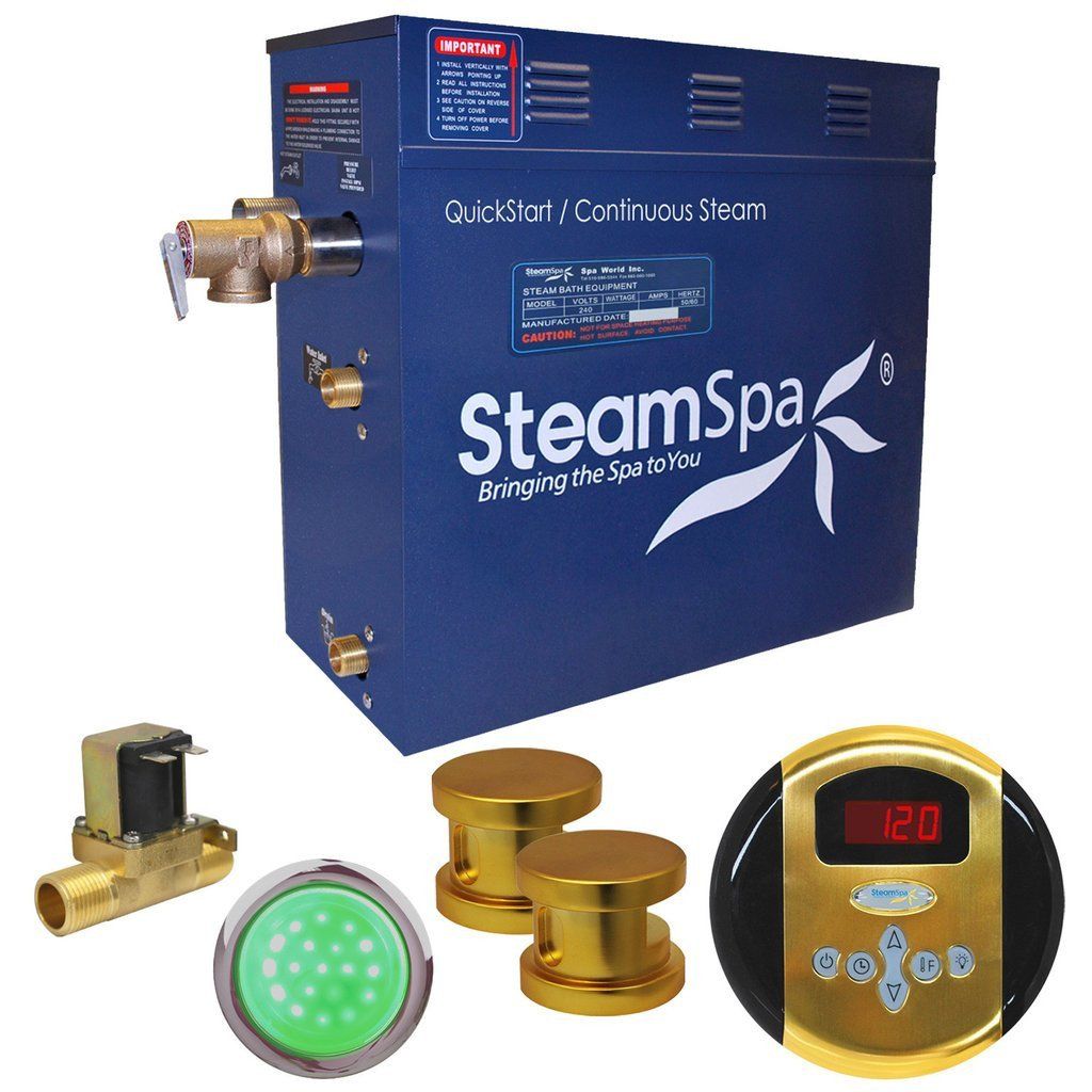 SteamSpa Indulgence 12 KW QuickStart Acu-Steam Bath Generator Package in Oil Rubbed Bronze Steam Generators SteamSpa 