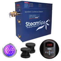 Thumbnail for SteamSpa Indulgence 6 KW QuickStart Acu-Steam Bath Generator Package in Oil Rubbed Bronze Steam Generators SteamSpa 
