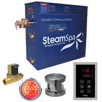 Thumbnail for SteamSpa Indulgence 9 KW QuickStart Acu-Steam Bath Generator Package with Built-in Auto Drain in Brushed Nickel Steam Generators SteamSpa 