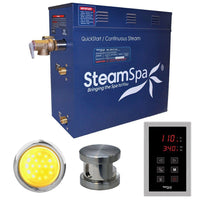 Thumbnail for SteamSpa Indulgence 9 KW QuickStart Acu-Steam Bath Generator Package in Brushed Nickel Steam Generators SteamSpa 