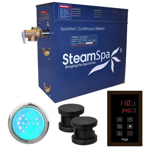 SteamSpa Indulgence 10.5 KW QuickStart Acu-Steam Bath Generator Package in Oil Rubbed Bronze Steam Generators SteamSpa 