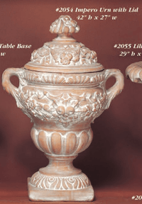 Thumbnail for Impero Urn With Lid Cast Stone Outdoor Garden Planter Planter Tuscan 