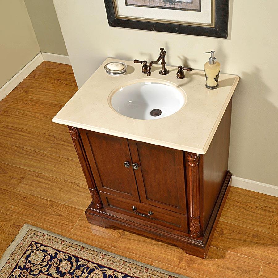 Silkroad 32" Transitional Single Sink Bathroom Vanity Vanity Silkroad Exclusive 