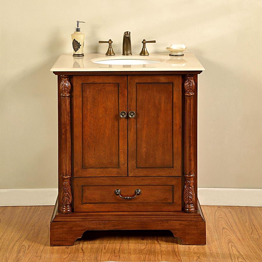 Silkroad 32" Transitional Single Sink Bathroom Vanity Vanity Silkroad Exclusive 