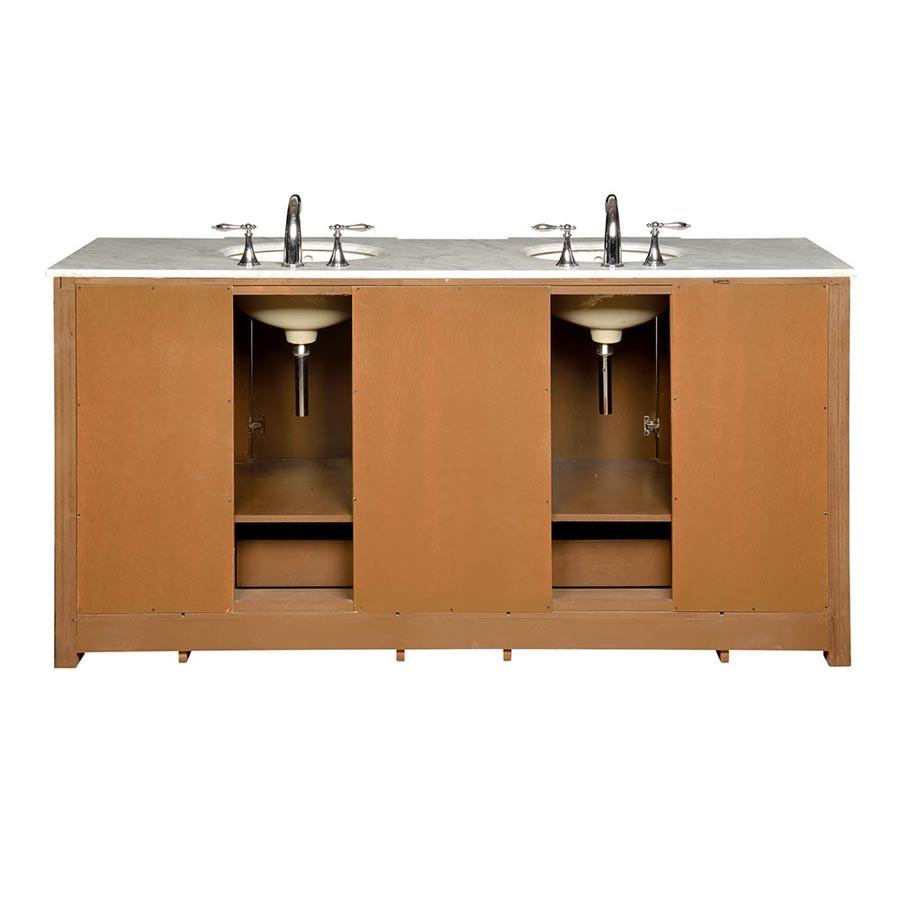 Silkroad 73" Transitional Double Sink Bathroom Vanity Vanity Silkroad Exclusive 