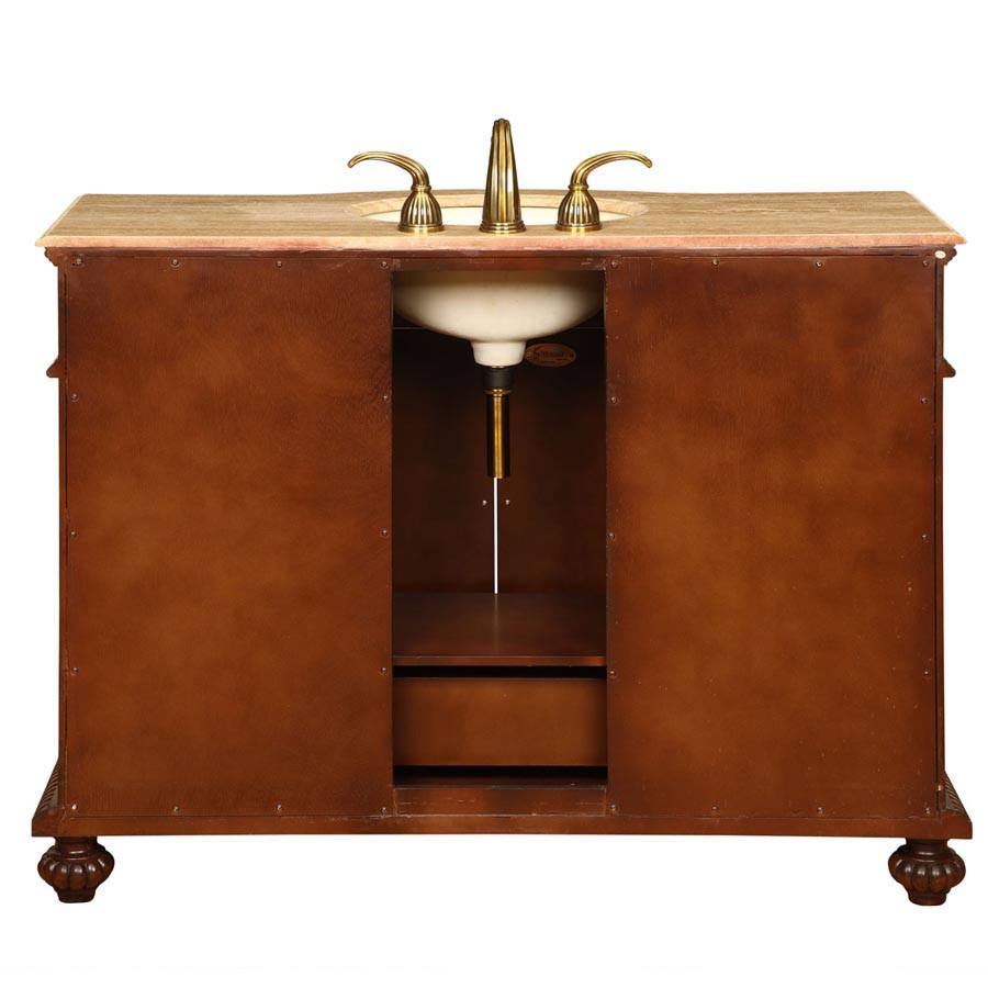 Silkroad 48" Traditional Single Sink Bathroom Vanity Vanity Silkroad Exclusive 