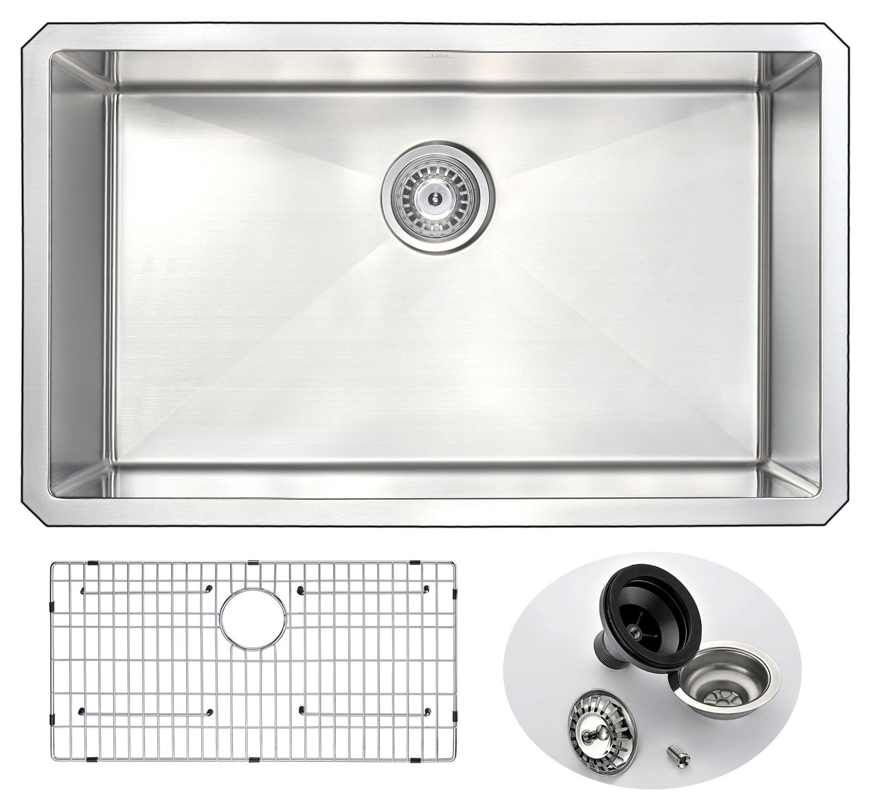 ANZZI VANGUARD Series KAZ3018-037 Kitchen Sink Kitchen Sink ANZZI 