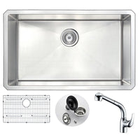 Thumbnail for ANZZI VANGUARD Series KAZ3018-040 Kitchen Sink Kitchen Sink ANZZI 
