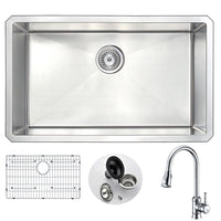 Thumbnail for ANZZI VANGUARD Series KAZ3018-044 Kitchen Sink Kitchen Sink ANZZI 
