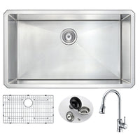 Thumbnail for ANZZI VANGUARD Series KAZ3219-044 Kitchen Sink Kitchen Sink ANZZI 
