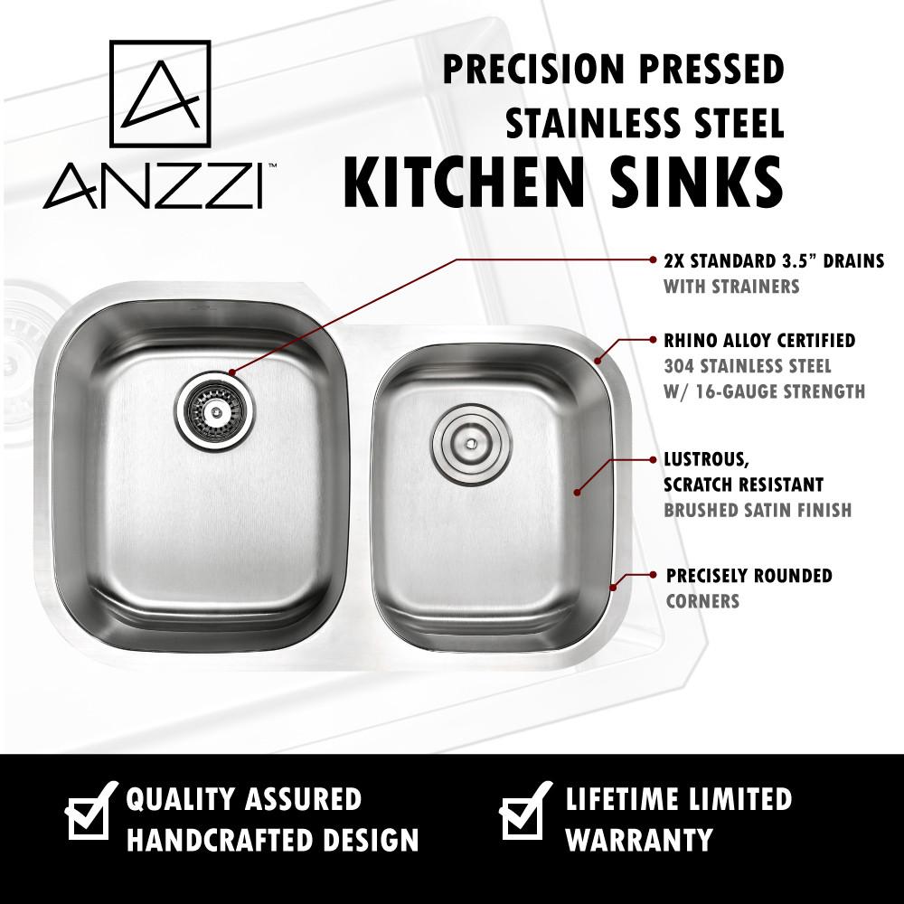 ANZZI MOORE Series KAZ3220-034 Kitchen Sink Kitchen Sink ANZZI 