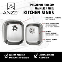 Thumbnail for ANZZI MOORE Series KAZ3220-034 Kitchen Sink Kitchen Sink ANZZI 