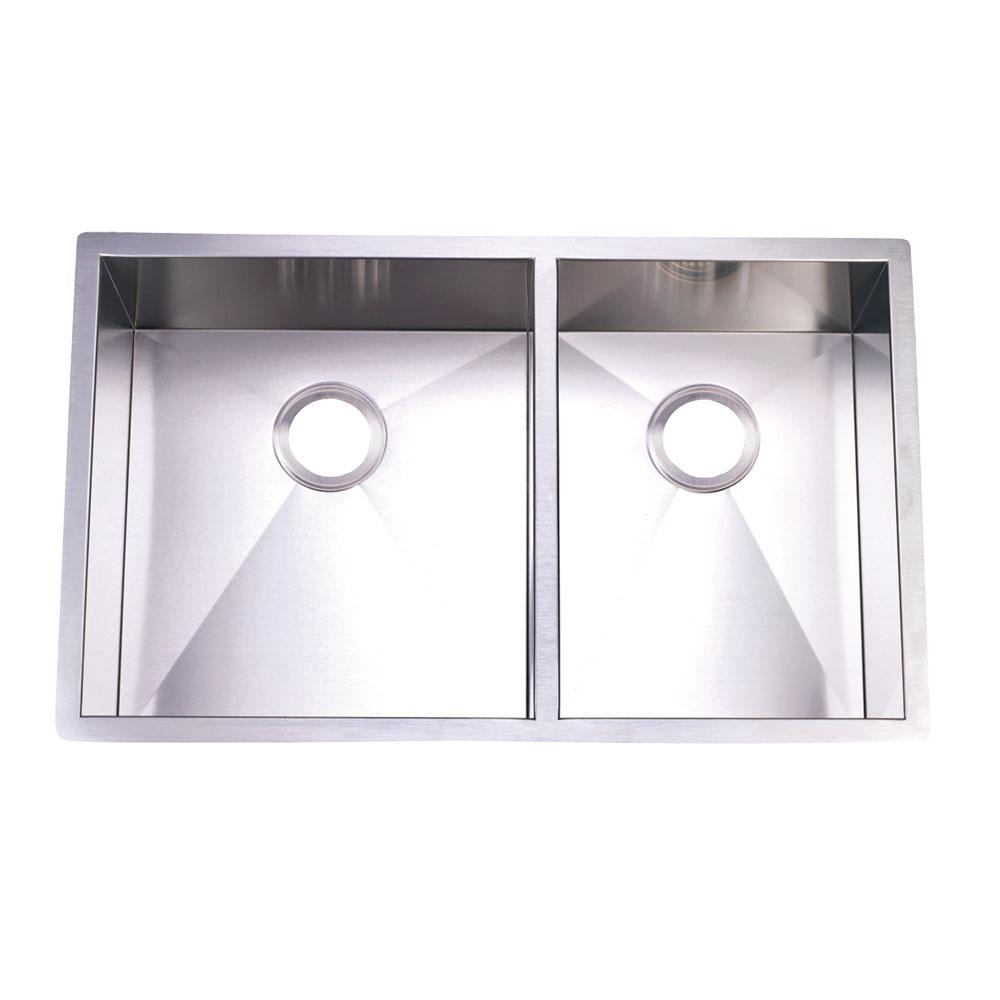 Gourmetier KUS332010DBNL Undermount Double Bowl Kitchen Sink Kitchen Sink Kingston Brass Default Title 