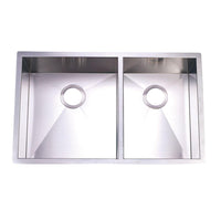 Thumbnail for Gourmetier KUS332010DBNL Undermount Double Bowl Kitchen Sink Kitchen Sink Kingston Brass Default Title 