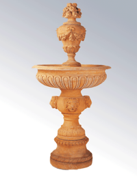Thumbnail for Kensington Cast Stone Outdoor Garden Fountain With Spout Fountain Tuscan 
