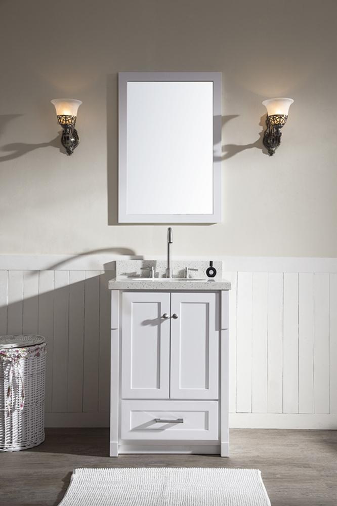 ARIEL Adams 25" Single Sink Bathroom Vanity Set in White Vanity ARIEL 