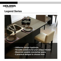 Thumbnail for Houzer Legend Series Top mount Stainless Steel 4-hole 70/30 Double Bowl Kitchen Sink Kitchen Sink-Top Mount Houzer 