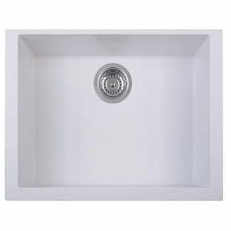 Latoscana ON6010ST One Series Single Drop-In Sink In 58UG Milk White Finish Kitchen Sinks Latoscana 