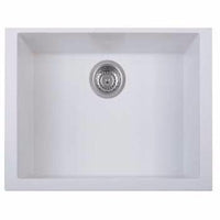Thumbnail for Latoscana ON6010ST One Series Single Drop-In Sink In 58UG Milk White Finish Kitchen Sinks Latoscana 