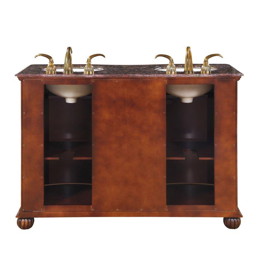 Silkroad 52" Traditional Double Sink Bathroom Vanity Vanity Silkroad Exclusive 