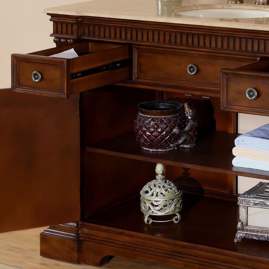 Silkroad 48" Traditional Single Sink Bathroom Vanity Vanity Silkroad Exclusive 