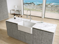 Thumbnail for Latoscana LTW2718W Farmhouse Kitchen Sink in FIRECLAY Finish Kitchen Sink Latoscana 