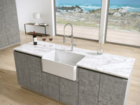 Thumbnail for Latoscana LTW2718W Farmhouse Kitchen Sink in FIRECLAY Finish Kitchen Sink Latoscana 