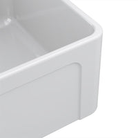 Thumbnail for Latoscana LTW3019W Farmhouse Kitchen Sink in FIRECLAY Finish Kitchen Sink Latoscana 