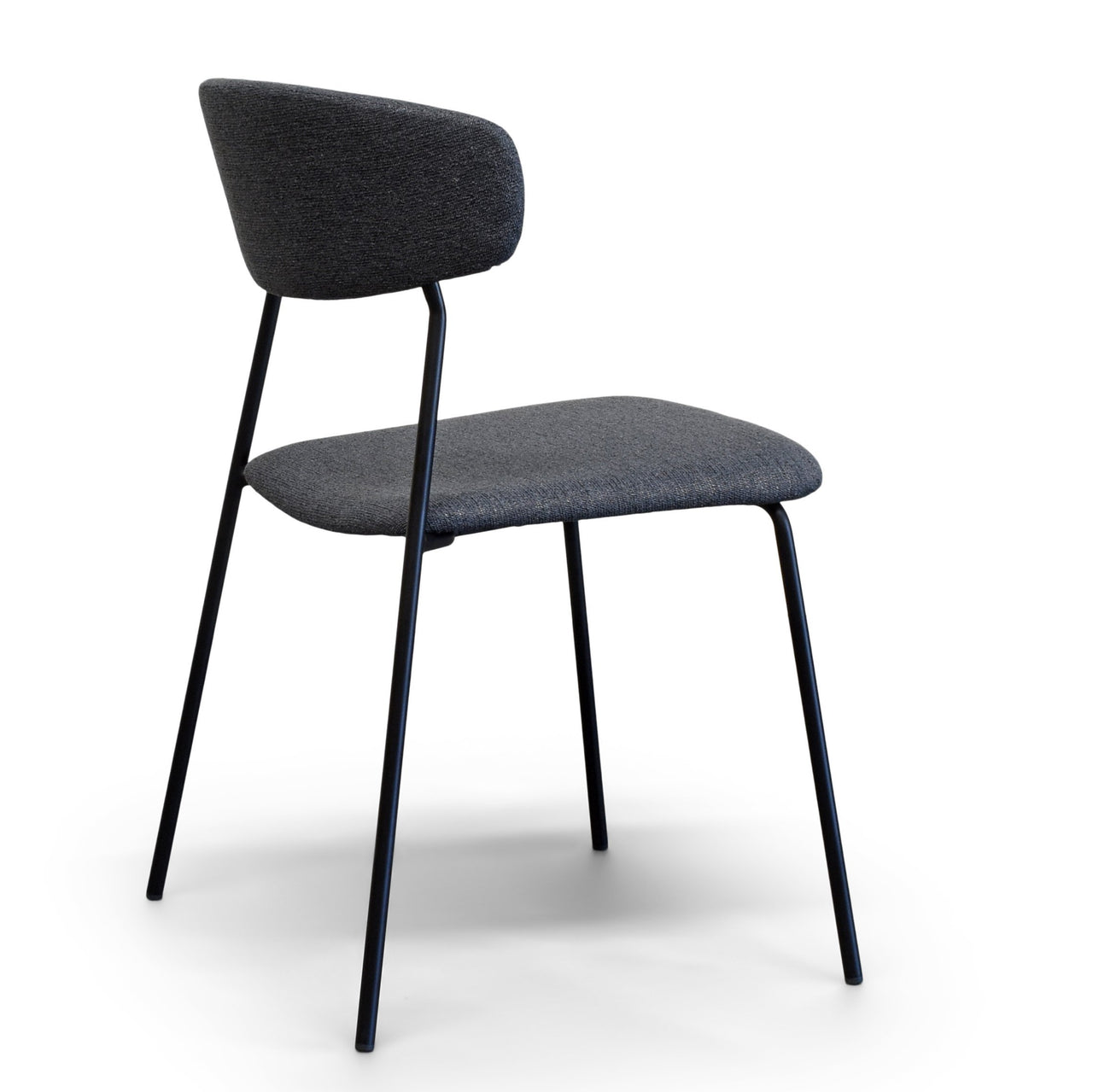 Lucy Modern Dining Chair with Matte Black Steel Legs for Kitchen, Living Room and Dining Room (Set of 2, Upholstered Seat) Dining Chair Gingko 