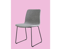 Thumbnail for Lucy Modern Dining Chair with Matte Black Steel Legs for Kitchen, Living Room and Dining Room (Set of 2, Upholstered Seat) Dining Chair Gingko 