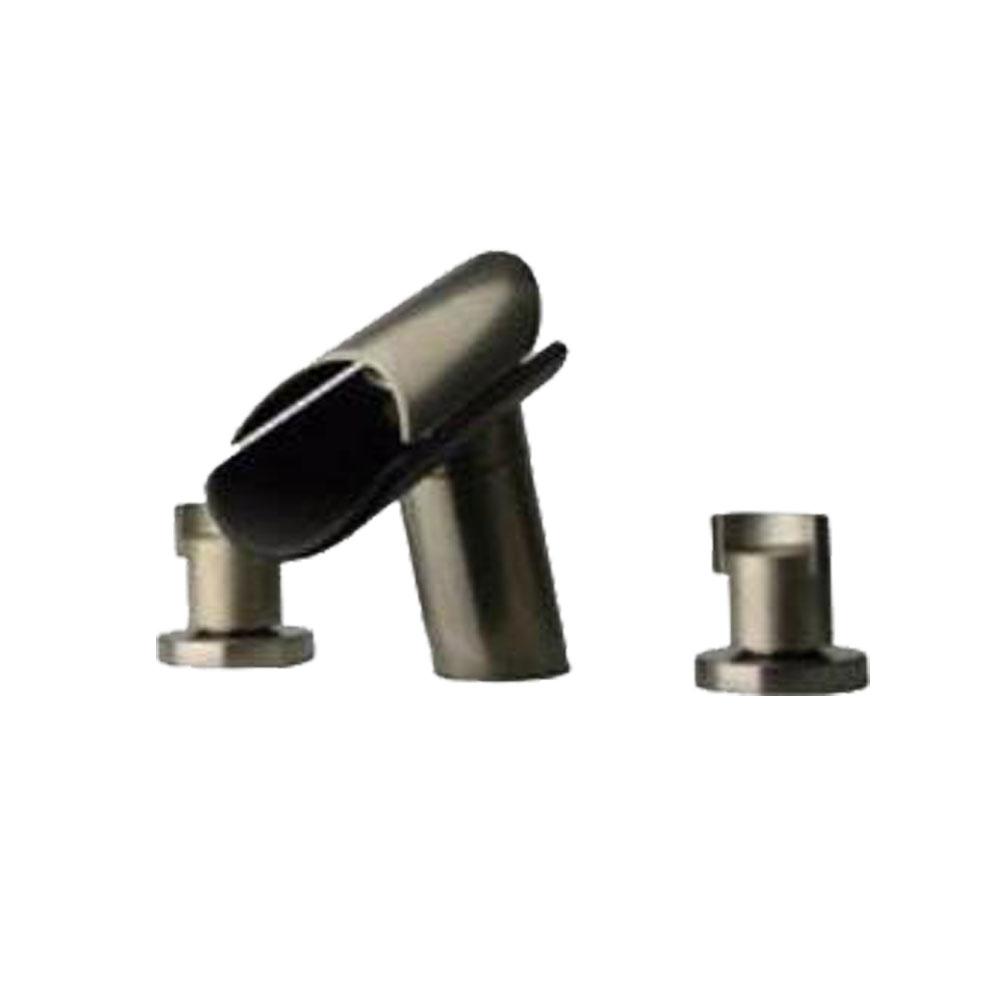 Latoscana Morgana Widespread Tub With Wenge Spout In A Brushed Nickel Finish bathtub faucets Latoscana 