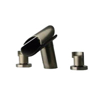 Thumbnail for Latoscana Morgana Widespread Tub With Wenge Spout In A Brushed Nickel Finish bathtub faucets Latoscana 