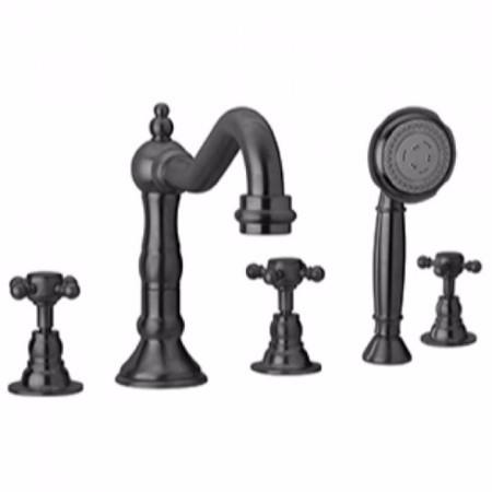 Latoscana Ornellaia Roman Tub With Cross Handles And A Diverter In A Chrome Finish bathtub faucets Latoscana 