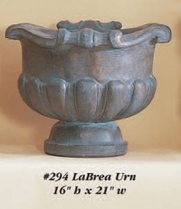 LaBrea Urn Cast Stone Outdoor Garden Planter Planter Tuscan 