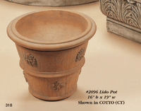 Thumbnail for Lido Pot Cast Stone Outdoor Garden Planter Planter Tuscan 