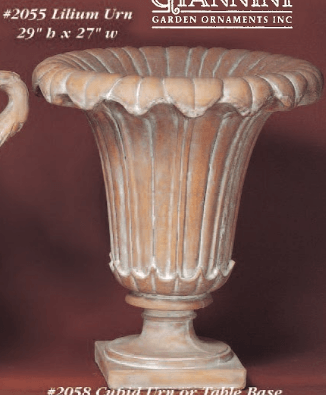 Lilium Urn Cast Stone Outdoor Garden Planter Planter Tuscan 