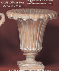 Thumbnail for Lilium Urn Cast Stone Outdoor Garden Planter Planter Tuscan 
