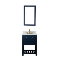 Thumbnail for 24 Inch Monarch Blue Single Sink Bathroom Vanity With Mirror From The Madalyn Collection Vanity Water Creation 